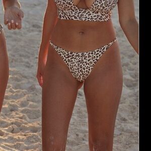 Monday Swimwear Light Leopard Capri Bikini Bottom